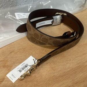 Coach Signature Canvas and Leather purse strap NWT